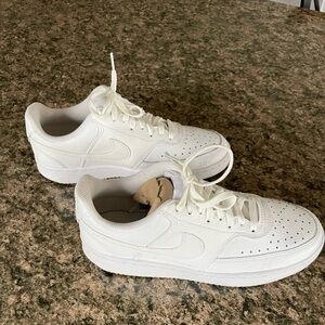 Nike Court Vision Low Triple White Sneakers